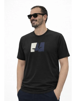 Siyah Premium %100 Pamuklu Bisiklet Yaka T-Shirt