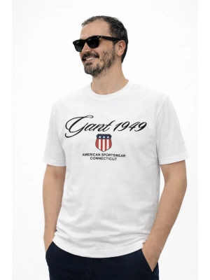 Beyaz Premium %100 Pamuklu Bisiklet Yaka T-Shirt