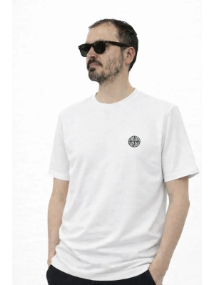 Beyaz S. Island Marka %100 Pamuklu Kısa Kollu Tişört