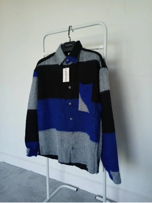 Mavi Gri Siyah Marrakech %100 Pamuklu Premium Oduncu Gömlek