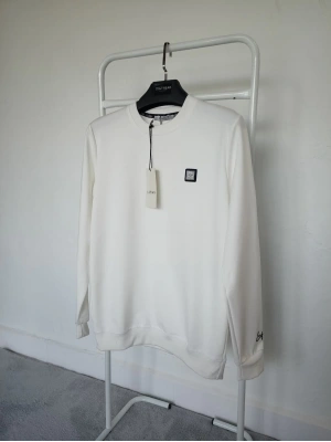 Lfn Beyaz Premium %100 Pamuklu Kumaş Uzun Kollu Sweat