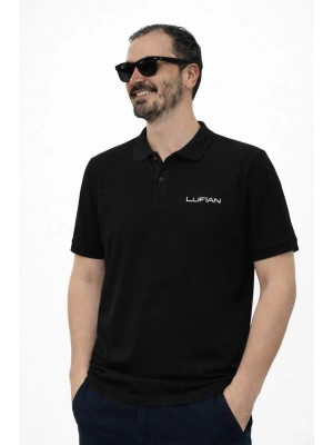 Siyah Amr Premium %100 Pamuklu Polo Yaka T-Shirt