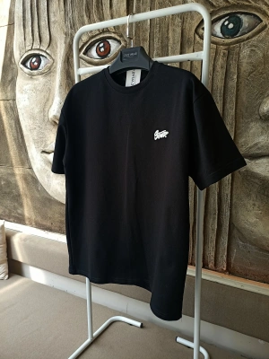 Siyah Kabartma Baskılı Marka Premium Yüksek Kalite Oversize T-Shirt