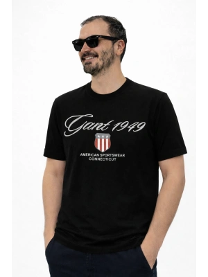 Siyah Premium %100 Pamuklu Bisiklet Yaka T-Shirt