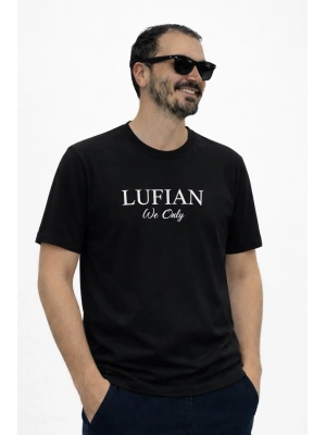 Siyah Premium %100 Pamuklu Bisiklet Yaka T-Shirt