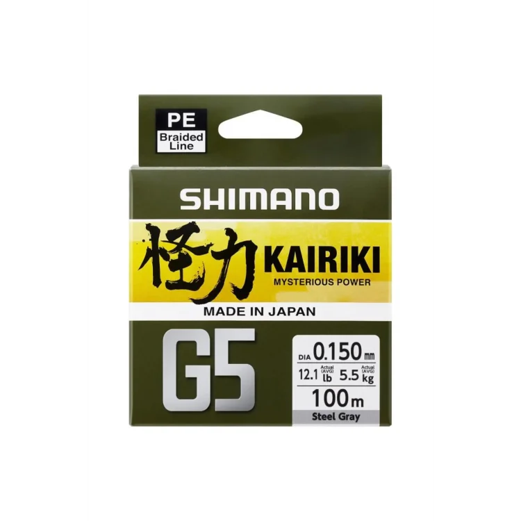 Shimano Kairiki G5 5Kat İp Misina 100M Steel Gray (Gri) 0,15Mm