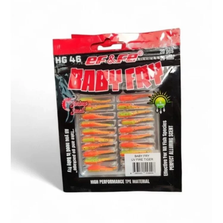 Effe HG46 Baby Fry 2cm LRF Silikonu Renk:UV Fire tiger