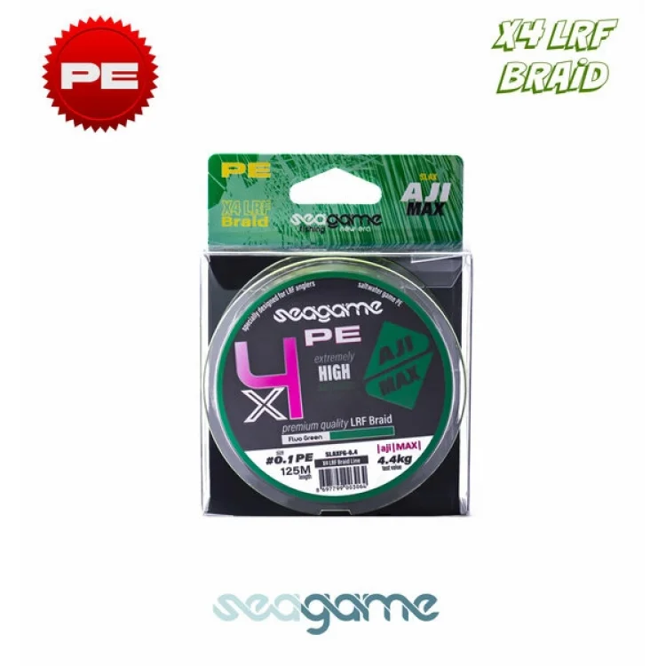 SEAGAME AJI MAX X4 PE 125M #0.2 FLUO GREEN Aji Misinası