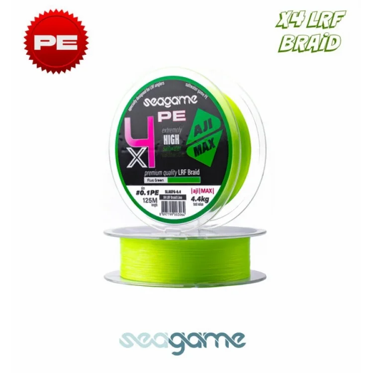 SEAGAME AJI MAX X4 PE 125M #0.2 FLUO GREEN Aji Misinası