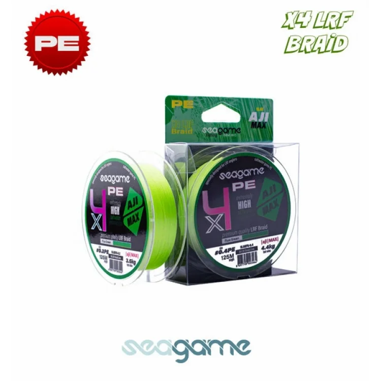 SEAGAME AJI MAX X4 PE 125M #0.2 FLUO GREEN Aji Misinası