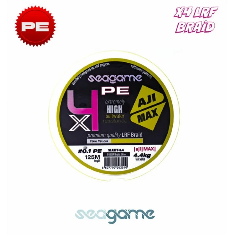 SEAGAME AJI MAX X4 PE 125M #0.5 FLUO YELLOW Aji Misinası
