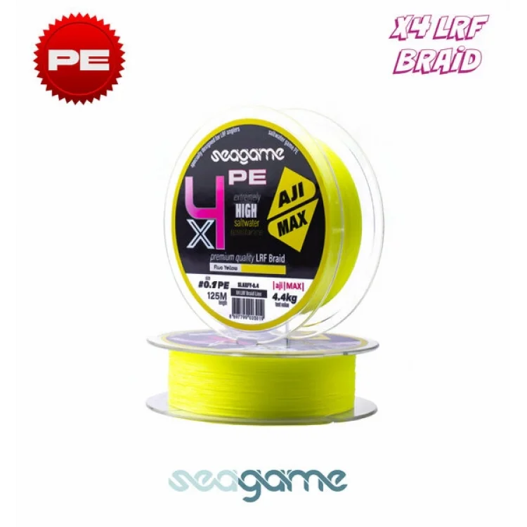 SEAGAME AJI MAX X4 PE 125M #0.5 FLUO YELLOW Aji Misinası