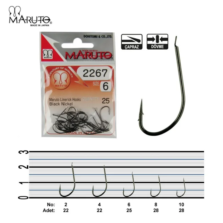 Maruto 2267 Black Nikel 21li Olta İğnesi No:1