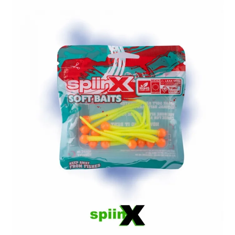 SPIINX MICE TAIL 8CM 12 Li ORANGE CHARTREUSE SİLİKON YEM