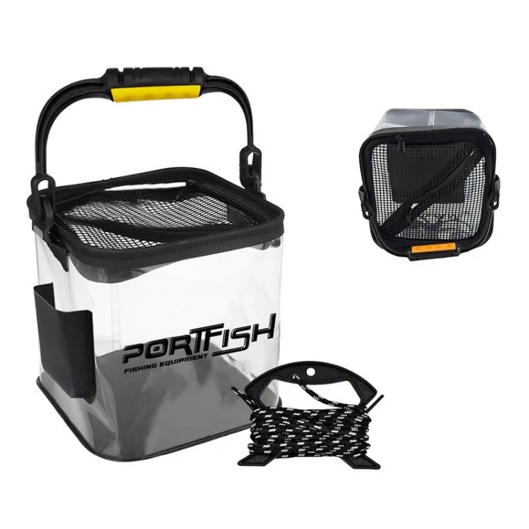 Portfish Şeffaf Kova 20x20 cm