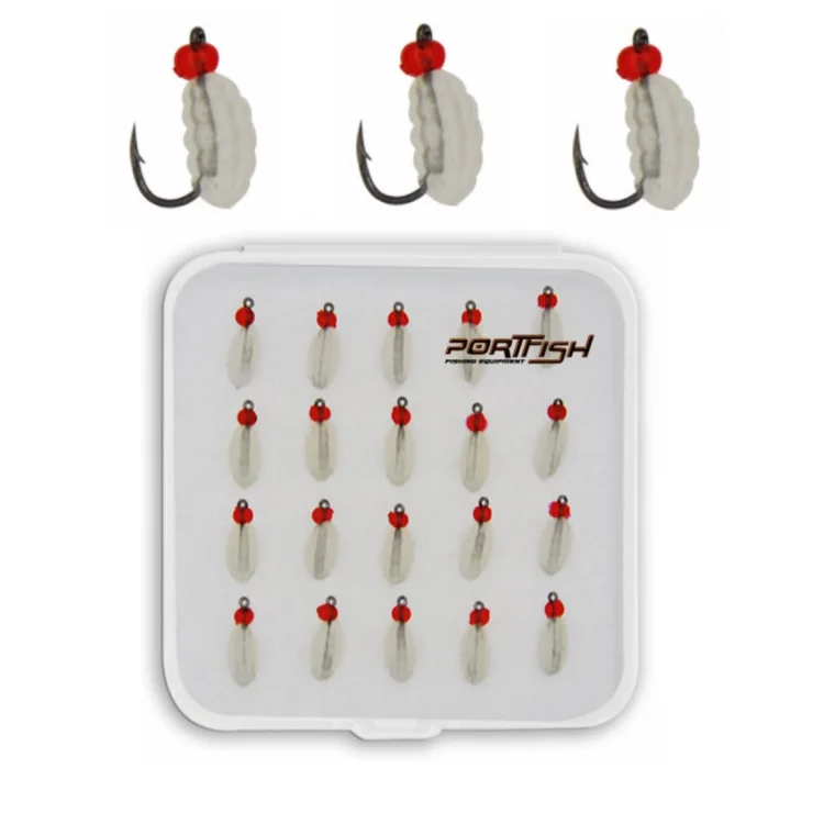 Portfish Kurtcuk Silikon Yem 20 li Paket Renk: Şeffaf GLOW