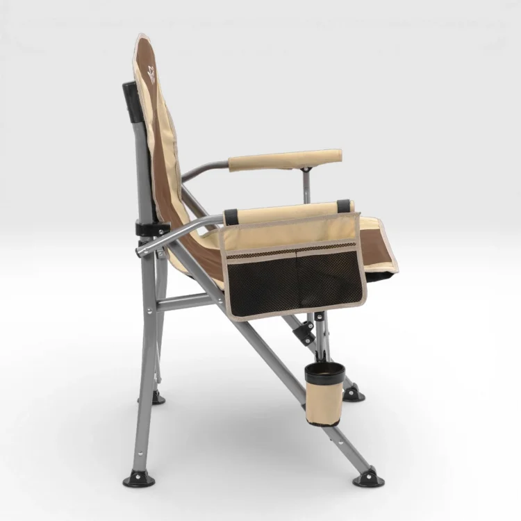 Argeus Rustic Katlanabilir 150Kg Kamp Sandalyesi - Kahve/Kum