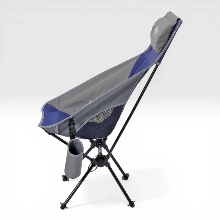 Argeus Aero Katlanabilir 120Kg Kamp Sandalyesi - Bardaklıklı - Mavi/Gri