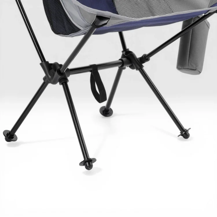 Argeus Aero Katlanabilir 120Kg Kamp Sandalyesi - Bardaklıklı - Mavi/Gri