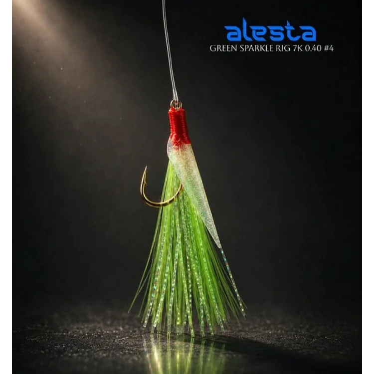 ALESTA GREEN SPARKLE RIG X0244 7 KÖSTEKLİ HAZIR TAKIM 0.37MM NO:6 İĞNE