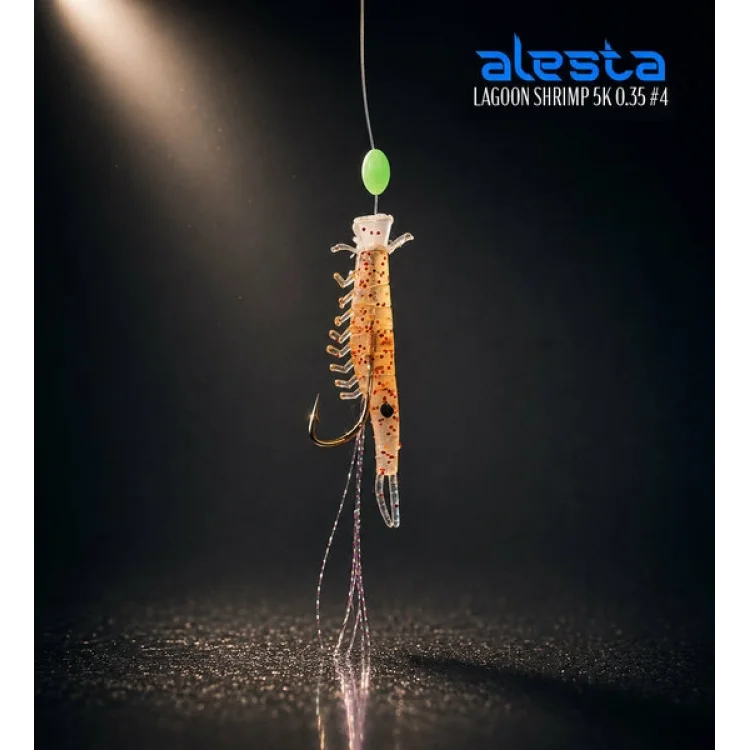 ALESTA LAGOON SHRIMP RIG X0288 5 KÖSTEK 0.35MM NO:6 İĞNE RENK:HONEY