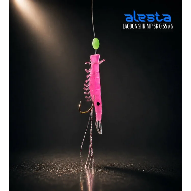 ALESTA LAGOON SHRIMP RIG X0288 5 KÖSTEK 0.35MM NO:6 İĞNE RENK:PINK