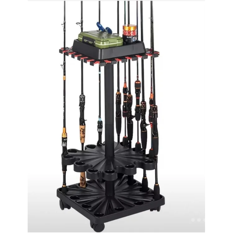 Anchor Kare 24 lü Tekerlekli LRF Spin Olta Kamış Standı