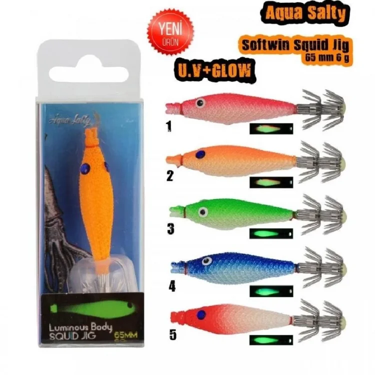 Aquasalty Softwin Squid Jig Kalamar Zokası 65Mm 6Gr Renk:3