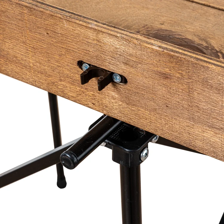 Argeus Ahşap Katlanabilir 75x65cm Kamp ve Piknik Masası