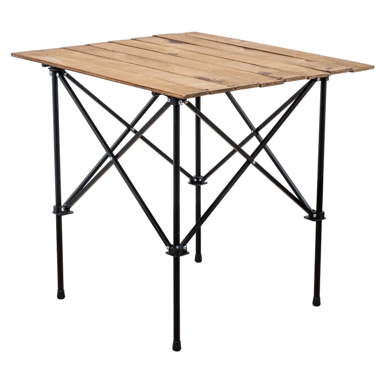 Argeus Ahşap Katlanabilir 75x65cm Kamp ve Piknik Masası