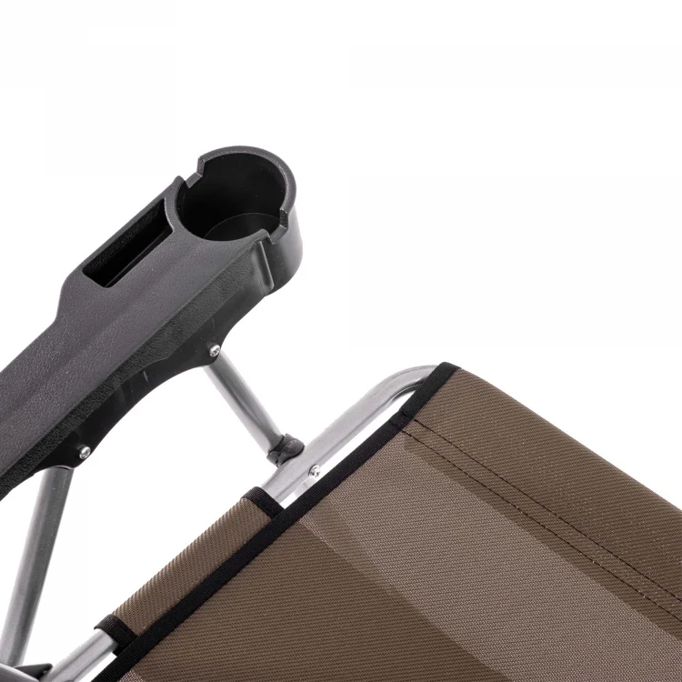 Argeus Bardaklıklı Piknik ve Kamp Sandalyesi 140KG Taşıma Renk: Kahve