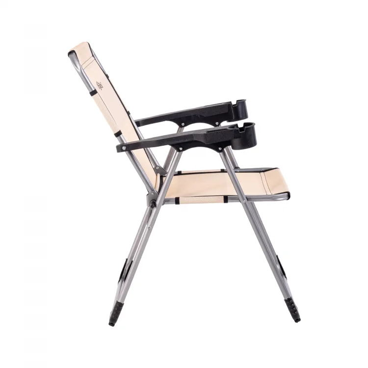 Argeus Bardaklıklı Piknik ve Kamp Sandalyesi 140KG Taşıma Renk: Kapadokya