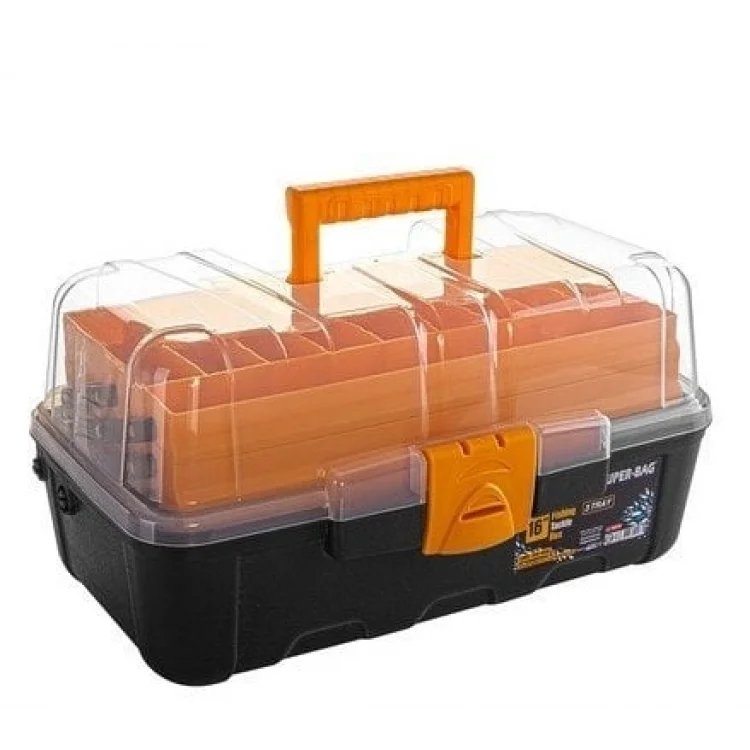 ASR-5038 16 Şeffaf Raflı Balıkçı Takım Çantası