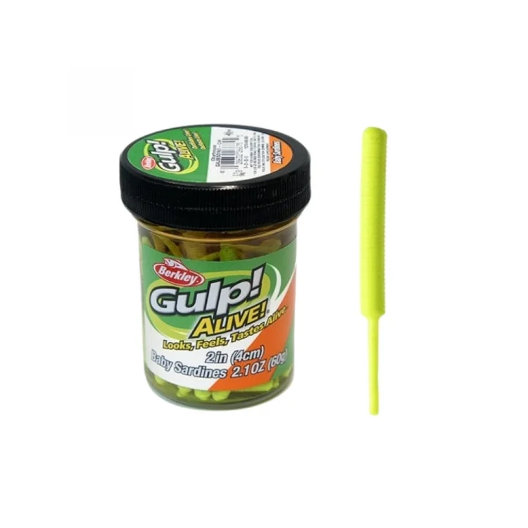 Berkley Gulp Alive Baby Sardine 4cm LRF Silikonu Renk: CHARTREUSE