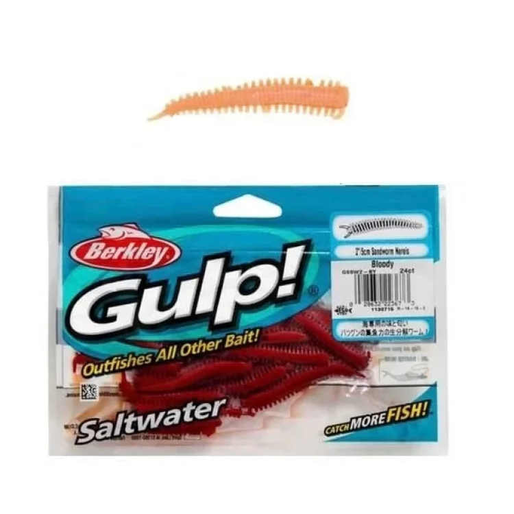 Berkley Gulp Sandworm 5cm LRF Silikonu Renk: Natural