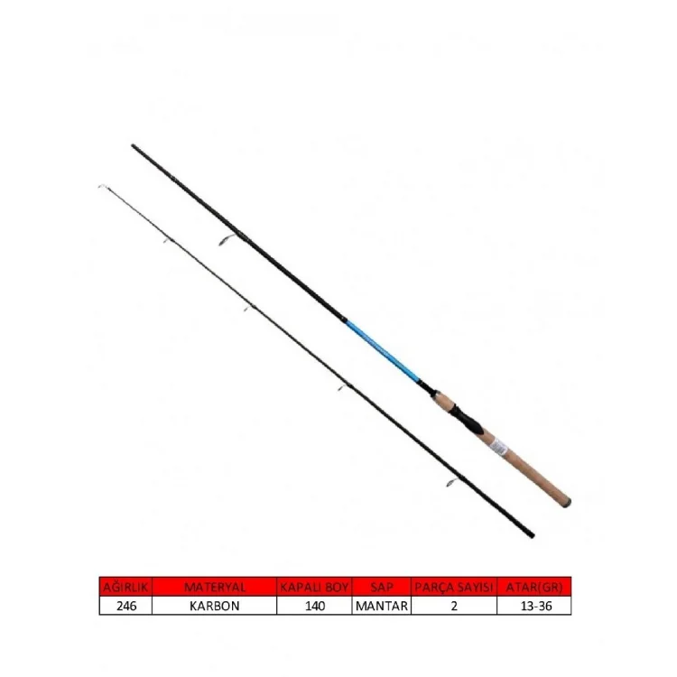 Captain 1459 Makito Pt Spin 270Cm 2 Parça Spin Kamış 10-30Gr Atar