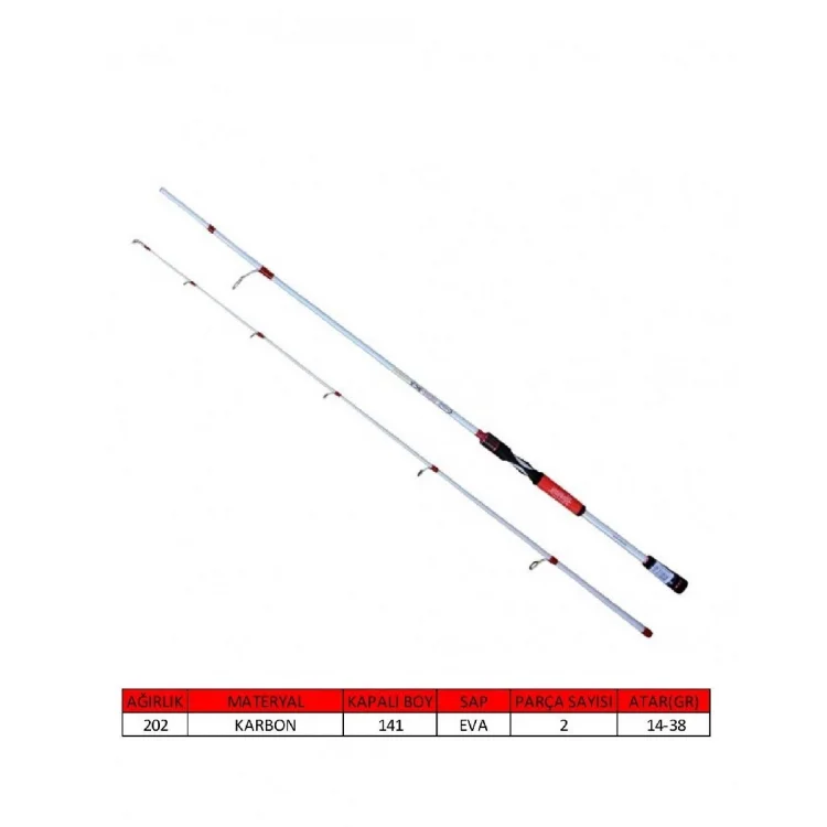 Captain 1460 Tetra Spin 270Cm 2 Parça Spin Kamış 14-38Gr Atarlı