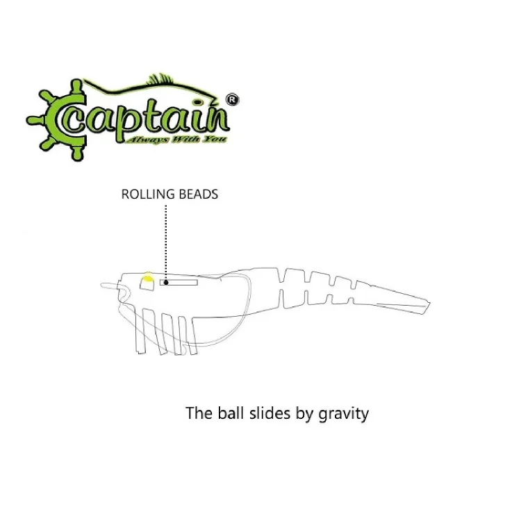 Captain 3064 Silikon Karides 3D Yem 9Cm 8Gr Renk:12