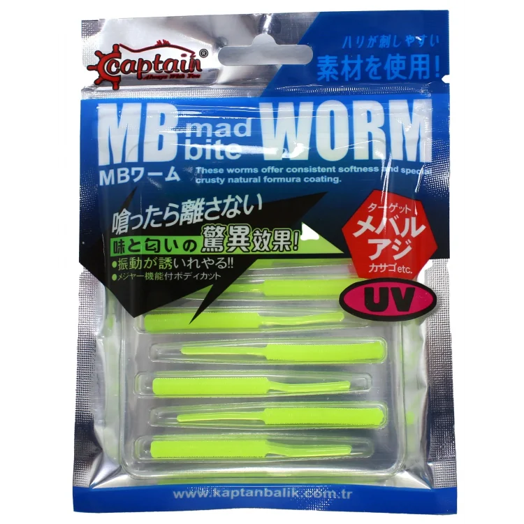 Captain 3520 Mini Worm 10 lu 5 cm Aromalı LRF Silikonu Renk:05