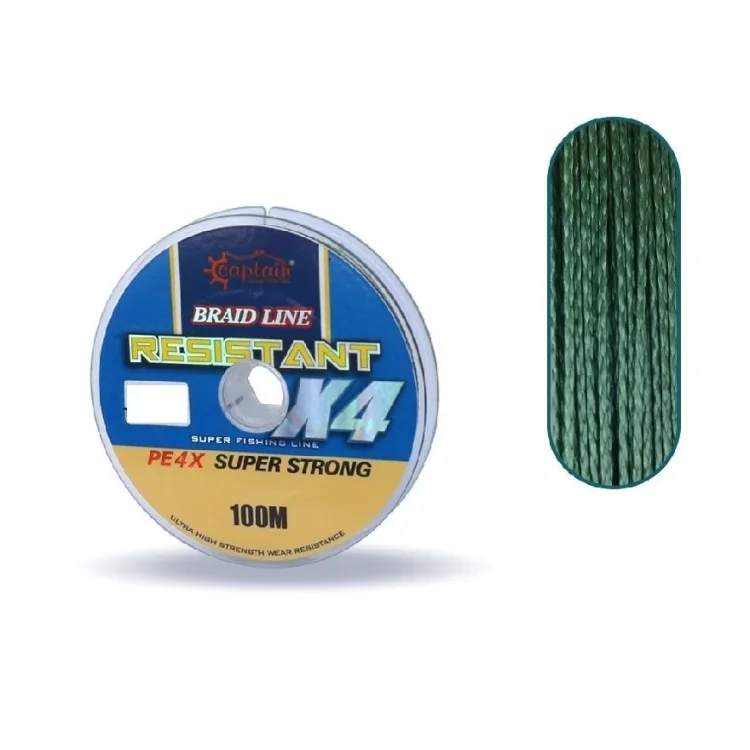 Captain Resistant Pe 4 Kat İp Misina 100Mt 0,16Mm Yeşil