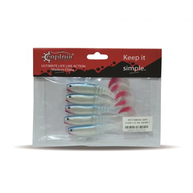 Captaın Taıfun Soft 10 Cm 5 Li Pk Levrek Turna Silikonu  Renk :7