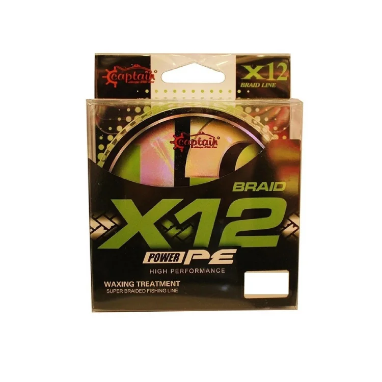 Captain X12 Power Pe İp Misina 0,16Mm 150Mt Green White
