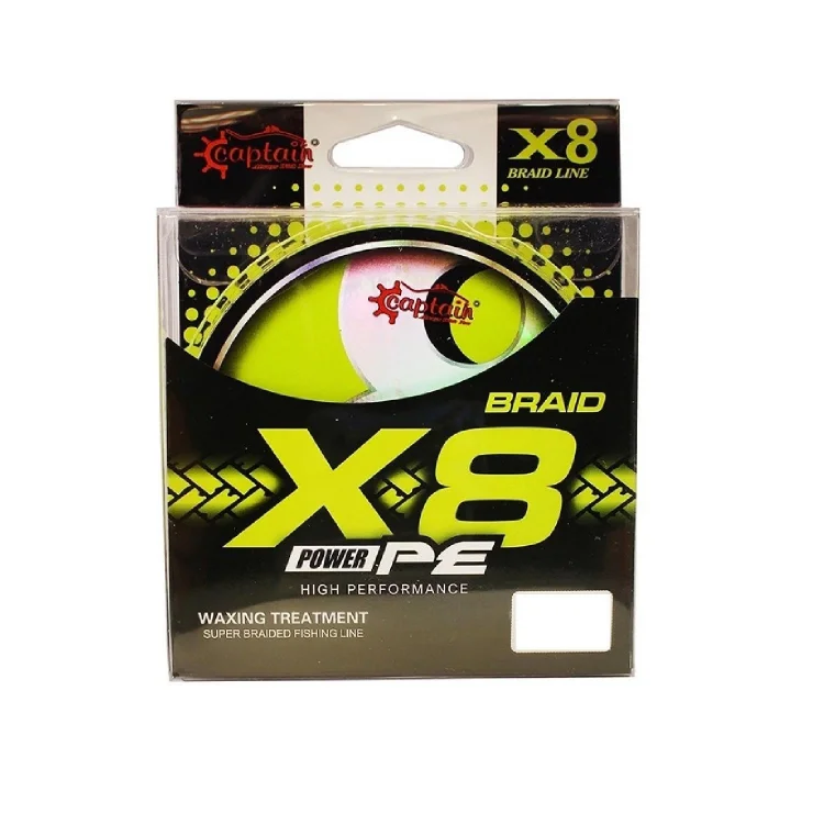 Captain X8 Power Pe İp Misina 0,12Mm 150Mt Lemon Yellow