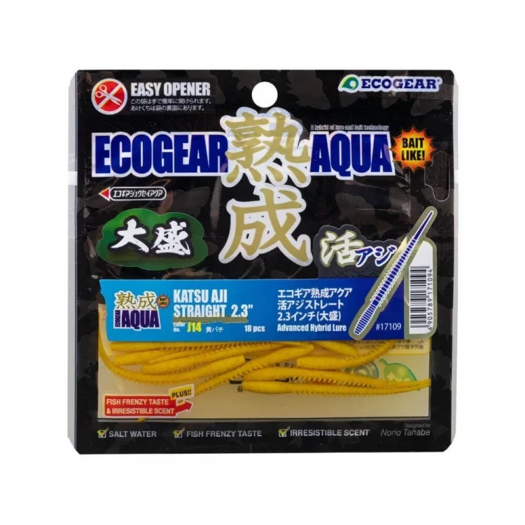 Ecogear Aqua Katsu Aji Straight 2.3 5.8 Cm Lrf Silikonu Renk:J14