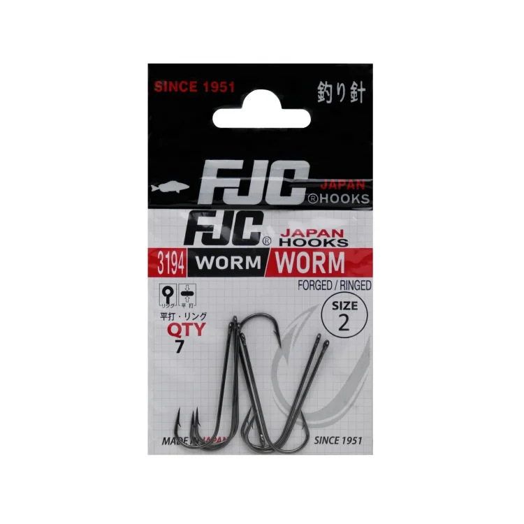 FJC 3194 WORM BLACK NIKEL 7 Lİ OLTA İĞNESİ NO:1