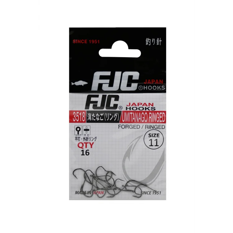 FJC 3518 UMITANAGO RINGED BLACK NIKEL 14 LÜ OLTA İĞNESİ NO:6