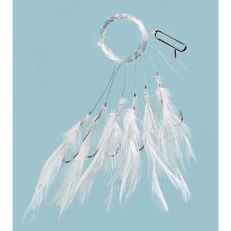 Fladen Sabiki Beyaz Tüylü 6 Köstek Hazır Takım İğne No:4