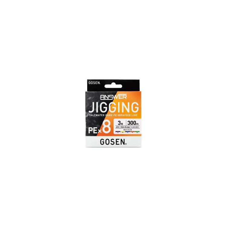Gosen Jigging Answer Pe 3.0 45Lb Jig Ve Tai Rubber İpi 300Mt Multicolor