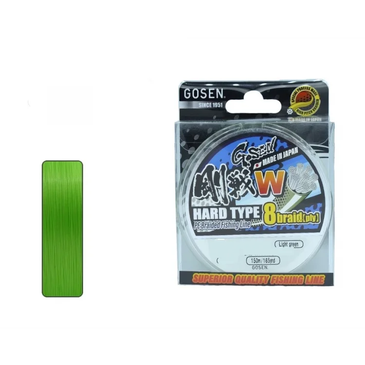Gosen W8 Hard Type PE 0.8 8kat 150mt Açık Yeşil Örgü İp Misina