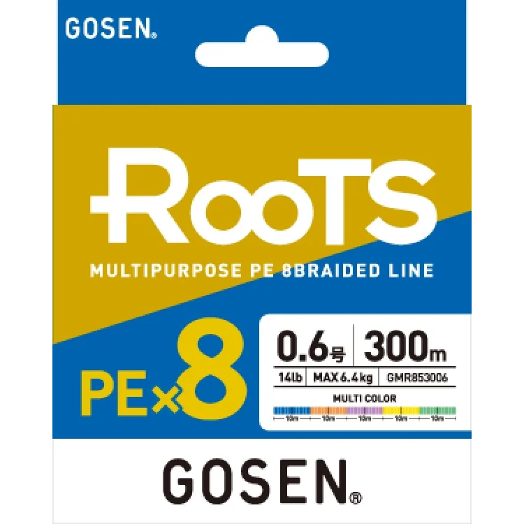 Gosen X8 Roots Pe 0.6 0,132Mm 8 Kat İp Misina 300Mt Multicolor